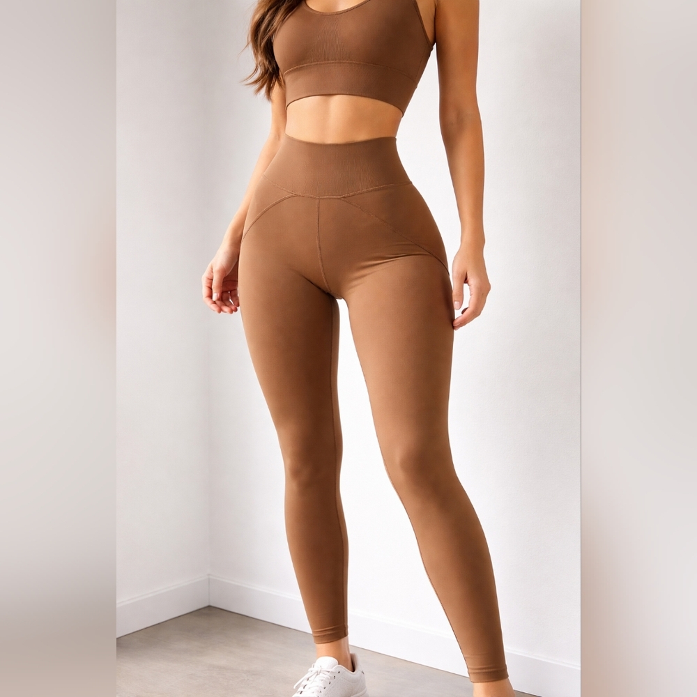 NEW • Aerie | OFFLINE • Goals High-Rise 3/4 Leggings • Rust Color